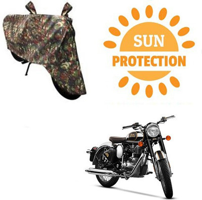 SK AUTO Waterproof Two Wheeler Cover for Royal Enfield(Classic Chrome, Multicolor)