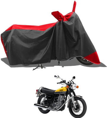 SK AUTO Two Wheeler Cover for Yamaha(Red, Black)