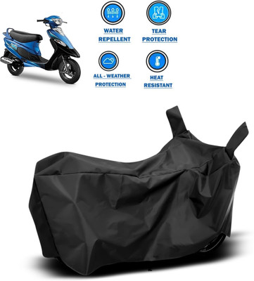 CODOKI Two Wheeler Cover for TVS(Scooty Pep+, Black)