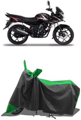 SUGASHRI Waterproof Two Wheeler Cover for Bajaj(Discover 150 f, Green, Black)