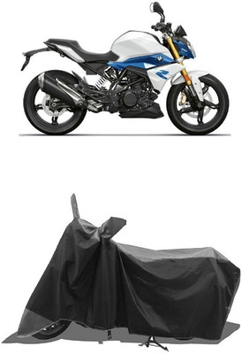 SUGASHRI Waterproof Two Wheeler Cover for BMW(G 310 R, Grey, Black)