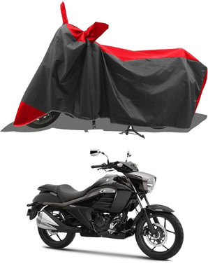 SK AUTO Two Wheeler Cover for Suzuki(Intruder, Red, Black)