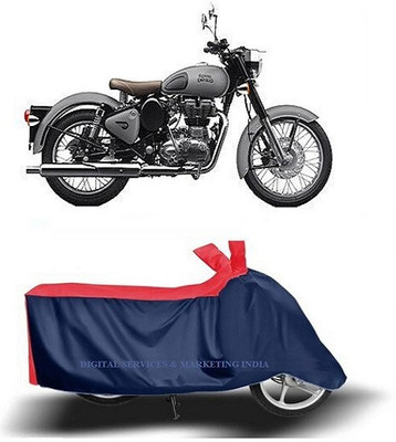 DSAMI Two Wheeler Cover for Royal Enfield(Classic Gunmetal, Blue)