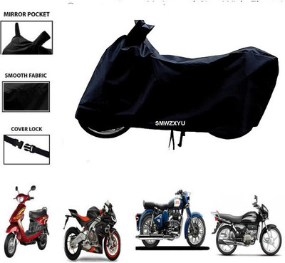 SK AUTO Waterproof Two Wheeler Cover for Hero, Royal Enfield, Bajaj(Bullet 350 New BS6, Black)