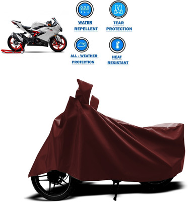 CODOKI Waterproof Two Wheeler Cover for TVS(Apache RR 310, Maroon)