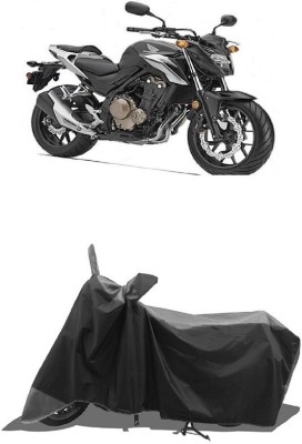 SUGASHRI Waterproof Two Wheeler Cover for Honda(CB 500, Grey, Black)