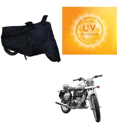 SK AUTO Waterproof Two Wheeler Cover for Royal Enfield(Bullet 350, Black)