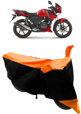 ABORDABLE Waterproof Two Wheeler Cover for TVS(Apache RTR 160, Orange, Black)