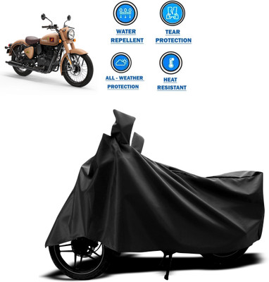 PAGORA Two Wheeler Cover for Royal Enfield(Classic 350 Signals, Black)