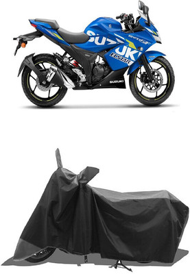 SUGASHRI Waterproof Two Wheeler Cover for Suzuki(Gixxer Special Edition BS6, Grey, Black)