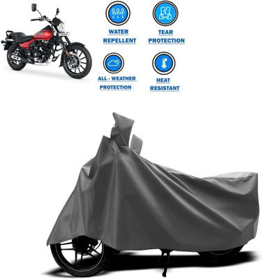 GOSHIV-car and bike accessories Two Wheeler Cover for Bajaj(Avenger 160 Street, Grey)