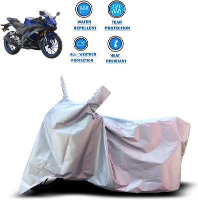 PAGORA Two Wheeler Cover for Yamaha(YZF R15 V3.0, Silver)