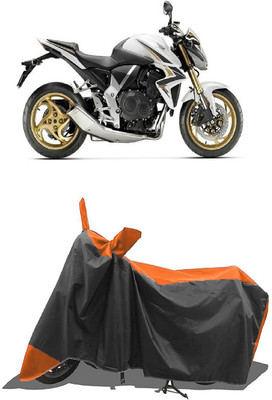SUGASHRI Waterproof Two Wheeler Cover for Honda(CB 1000R, Orange, Black)