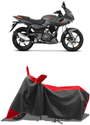 SUGASHRI Waterproof Two Wheeler Cover for Bajaj(Pulsar 180F, Red, Black)