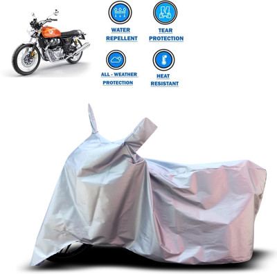 CODOKI Two Wheeler Cover for Royal Enfield(Interceptor 650, Silver)