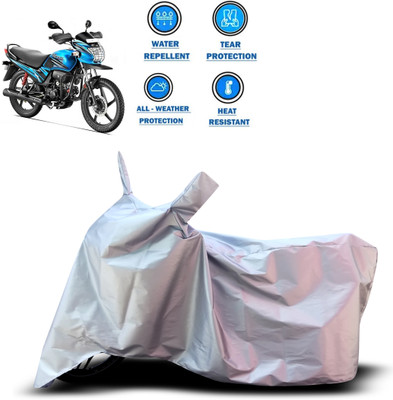 CODOKI Two Wheeler Cover for Hero(Passion Pro TR, Silver)