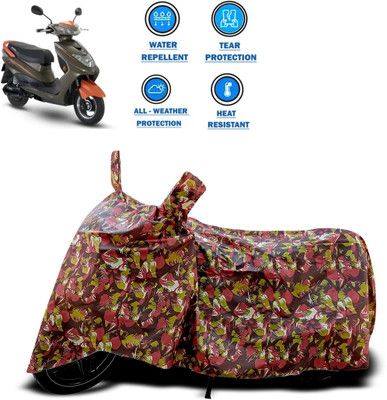 CODOKI Two Wheeler Cover for Okinawa(Ridge Plus, Red)