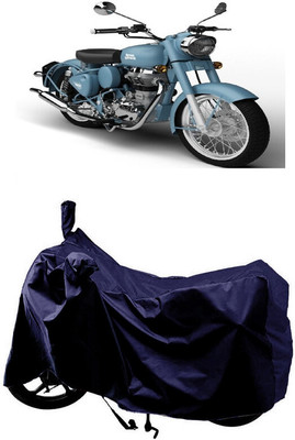 SUGASHRI Waterproof Two Wheeler Cover for Royal Enfield(Squadron Blue, Blue)