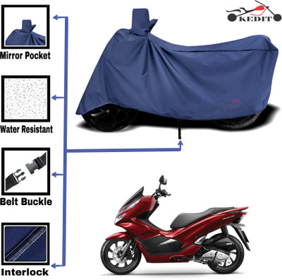 DeepShakshi AUTOMOTIVE Two Wheeler Cover for Honda(PCX 125, Blue)