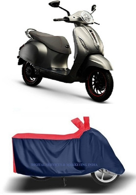 DSAMI Two Wheeler Cover for Bajaj(Urbanite Chetak BS6, Blue)