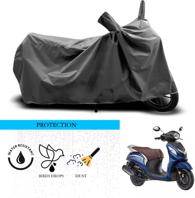 ANTHUB Waterproof Two Wheeler Cover for Yamaha(Fascino, Grey)