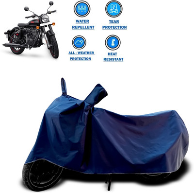 CODOKI Two Wheeler Cover for Royal Enfield(Classic 350, Blue)