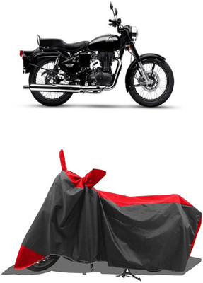 SUGASHRI Waterproof Two Wheeler Cover for Royal Enfield(Standard 350, Red, Black)