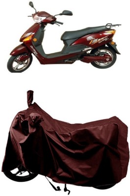 SUGASHRI Waterproof Two Wheeler Cover for Hero(Electric Zippy, Maroon)