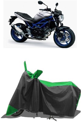 SUGASHRI Waterproof Two Wheeler Cover for Suzuki(SV 650, Green, Black)