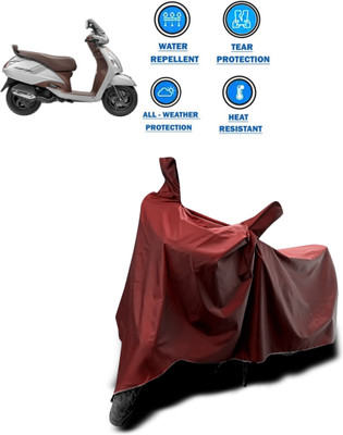 PAGORA Waterproof Two Wheeler Cover for TVS(Jupiter, Maroon)