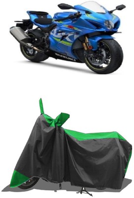 SUGASHRI Waterproof Two Wheeler Cover for Suzuki(GSX R1000, Green, Black)