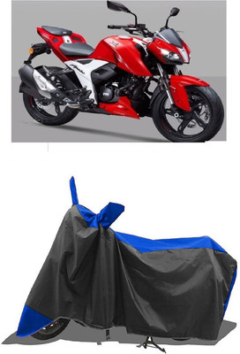 SUGASHRI Waterproof Two Wheeler Cover for TVS(Apache RTR 310, Blue, Black)