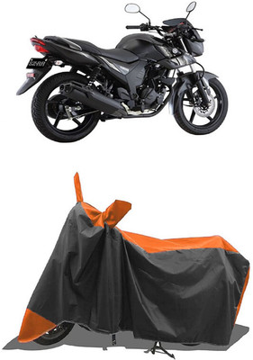SUGASHRI Waterproof Two Wheeler Cover for Yamaha(SZ-RR V2 BS6, Orange, Black)