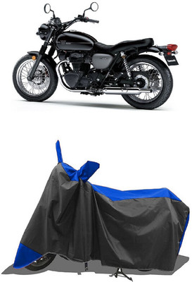 SUGASHRI Waterproof Two Wheeler Cover for Kawasaki(W800 BS6, Blue, Black)