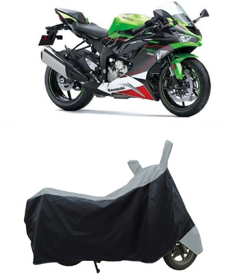 Coxtor Waterproof Two Wheeler Cover for Kawasaki(Ninja ZX-6R BS6, Grey)