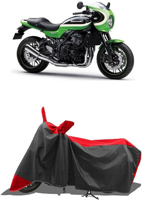 SUGASHRI Waterproof Two Wheeler Cover for Kawasaki(Z900 RS Cafe Racer, Red, Black)