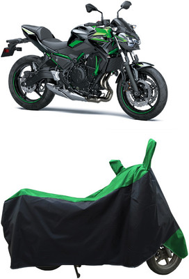 Coxtor Waterproof Two Wheeler Cover for Kawasaki(Z650 BS6, Green)