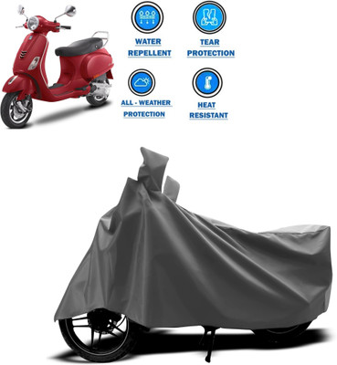 CODOKI Two Wheeler Cover for Piaggio(Vespa VXL 125, Grey)