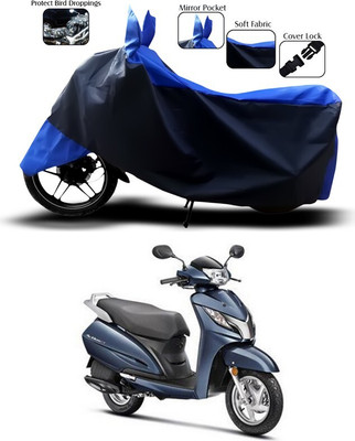 SEBONGO Waterproof Two Wheeler Cover for Honda(Activa 125, Blue, Black)
