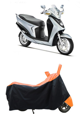 Coxtor Waterproof Two Wheeler Cover for Hero(Leap Hybrid SES BS6, Orange)