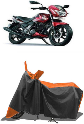 SUGASHRI Waterproof Two Wheeler Cover for TVS(Flame DS 125, Orange, Black)
