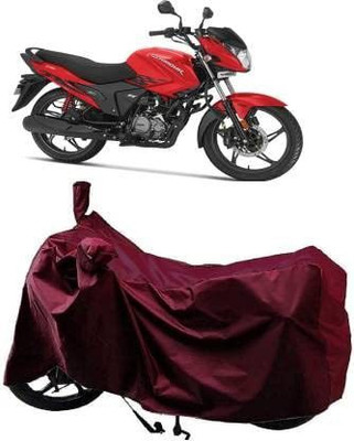 Mdstar Two Wheeler Cover for Hero(Glamour, Maroon)
