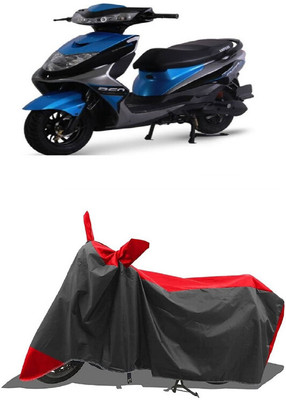 SUGASHRI Waterproof Two Wheeler Cover for Ampere(REO, Red, Black)