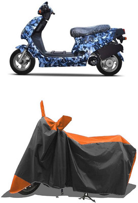 SUGASHRI Waterproof Two Wheeler Cover for Hero(Electric AXLHE-20 BS6, Orange, Black)