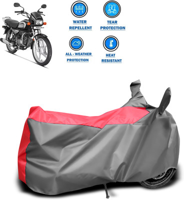 PAGORA Two Wheeler Cover for Hero(Splendor Plus, Grey)