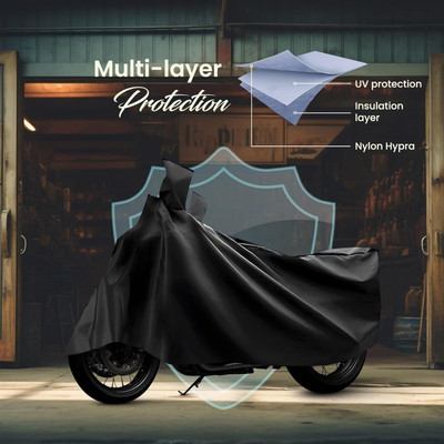 ZEDTEEK Waterproof Two Wheeler Cover for Universal For Bike(CB Twister, Black)