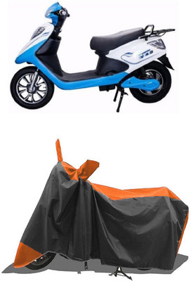 SUGASHRI Waterproof Two Wheeler Cover for Ampere(V 48 BS6, Orange, Black)