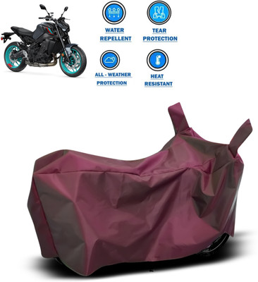 PAGORA Waterproof Two Wheeler Cover for Yamaha(MT 09, Maroon)