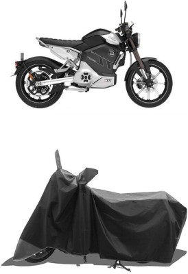 SUGASHRI Waterproof Two Wheeler Cover for Revolt(RV Cafe Racer, Grey, Black)