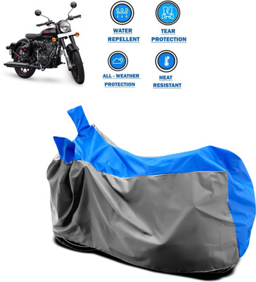 CODOKI Two Wheeler Cover for Royal Enfield(Classic 350, Grey)